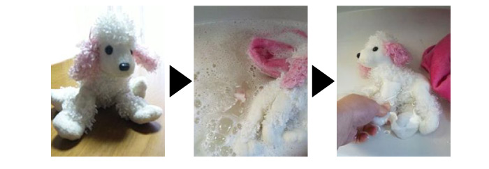 天然ミネラル配合　洗濯用洗剤　赤ちゃんのぬいぐるみもきれいで安心